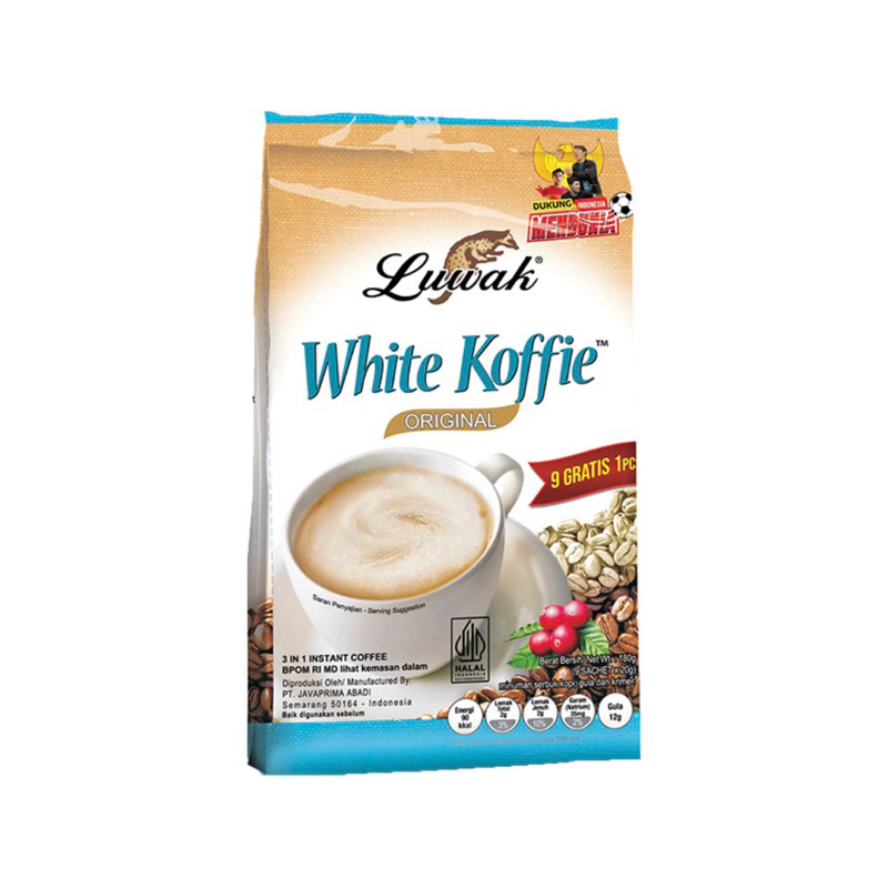 LUWAK White Koffie Original 小包伯爵白咖啡 9*20g