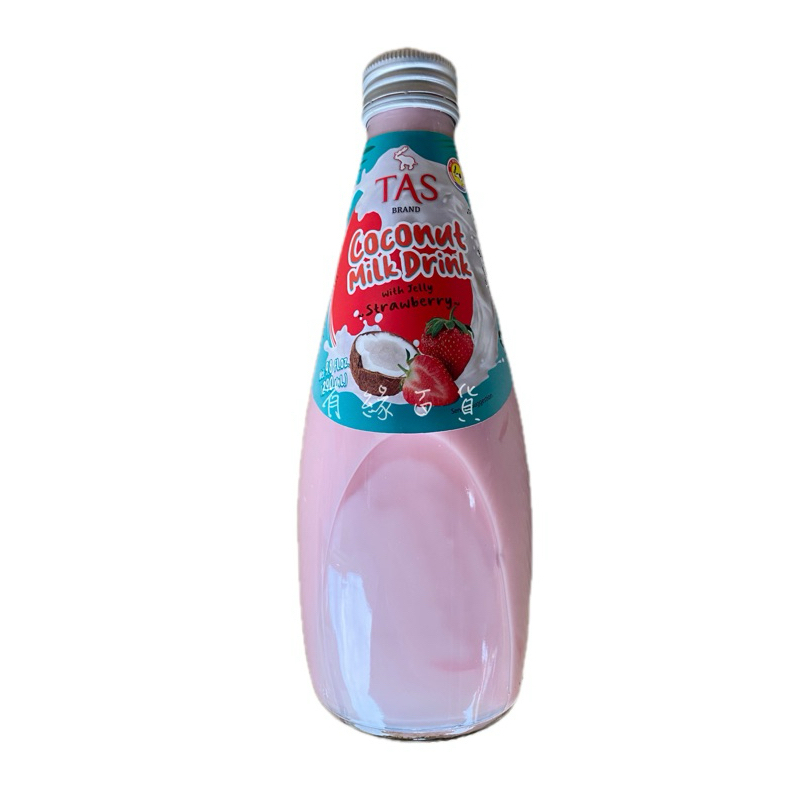 TAS Coconut Milk Drink Strawberry草莓椰果椰奶290ml