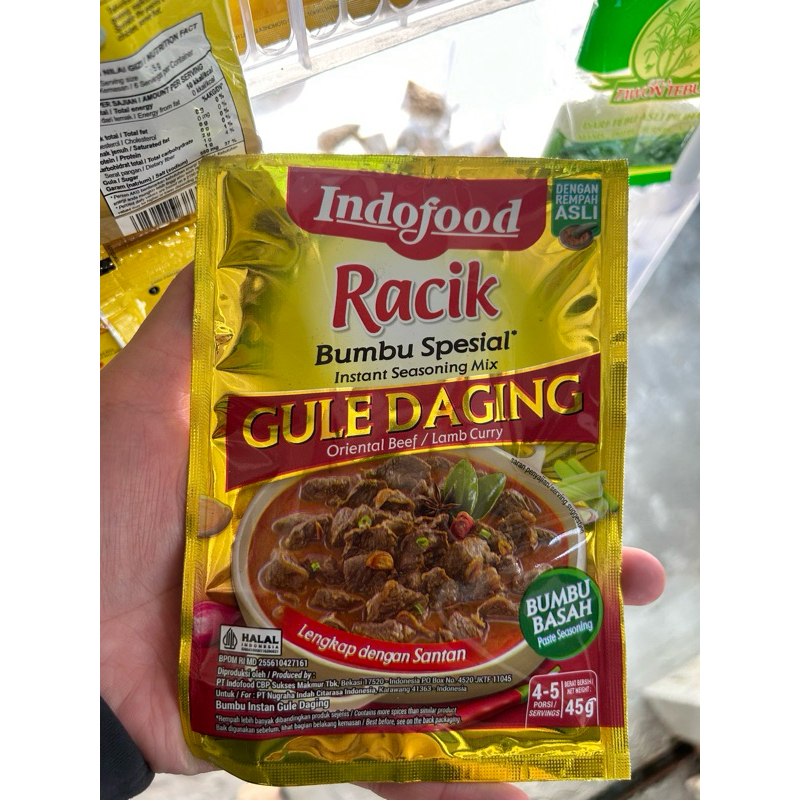 INDOFOOD Bumbu Racik Gule Daging 肉咖哩調味醬 45g