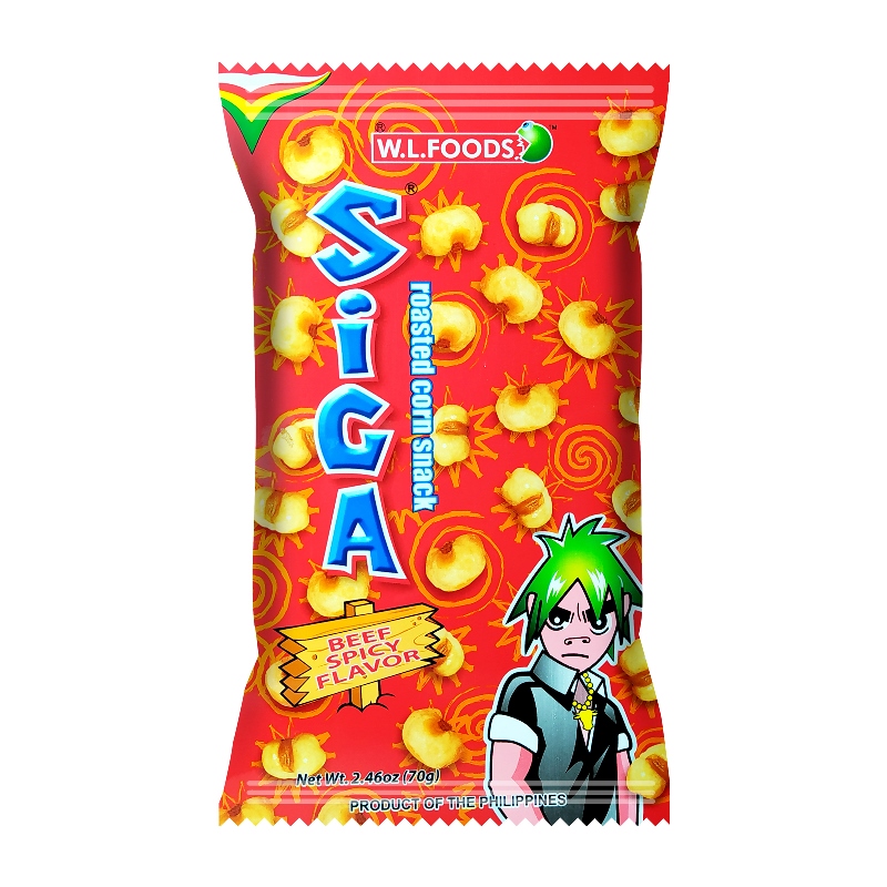 W.L. CORN BITS Siga Beef Spicy 辣味牛肉炸玉米 70g