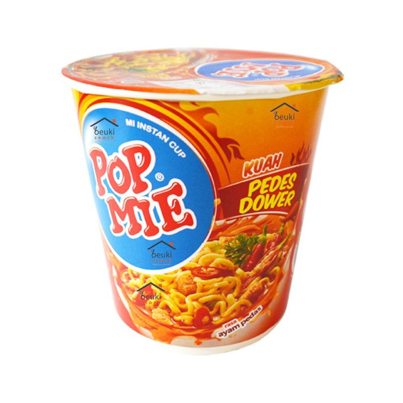 POP MIE Ayam Pedas Kuah Dower 辣嘟唇雞湯杯麵 75g