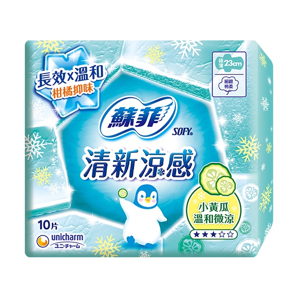 SOFY Pembalut 蘇菲涼感小黃瓜衛生棉 23cm*9pcs
