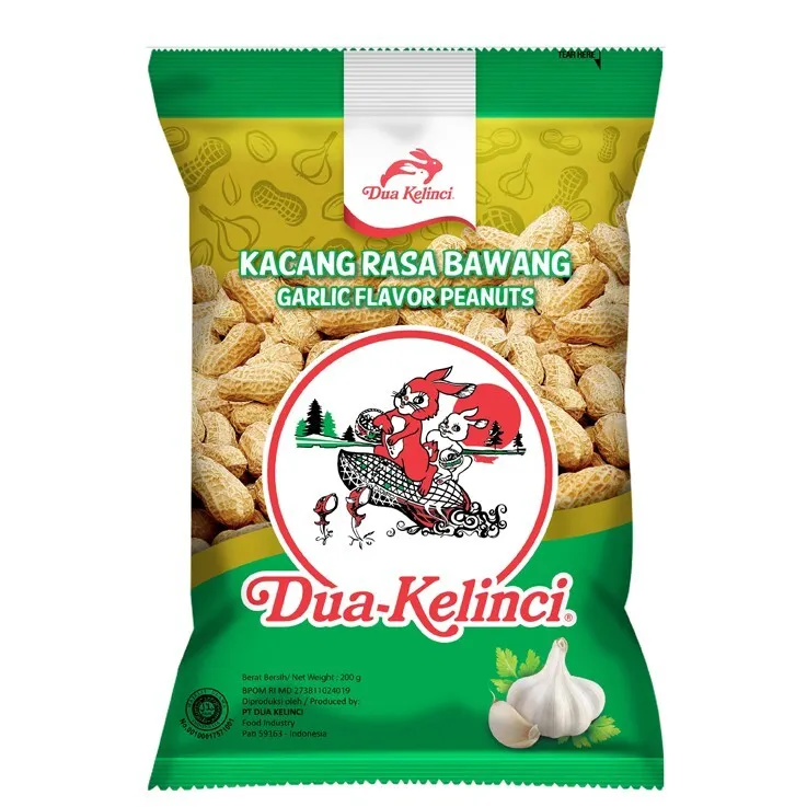 DK Kacang Kulit Bawang 雙兔蒜味帶殼花生(綠) 180g