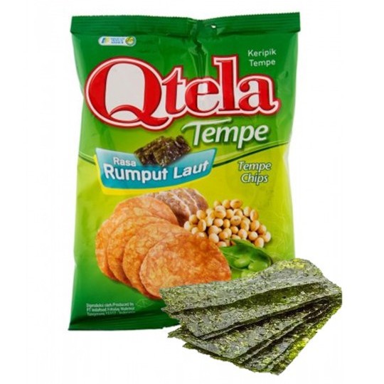 QTELA Keripik Tempe Rumput Laut 海苔天貝脆餅 55g