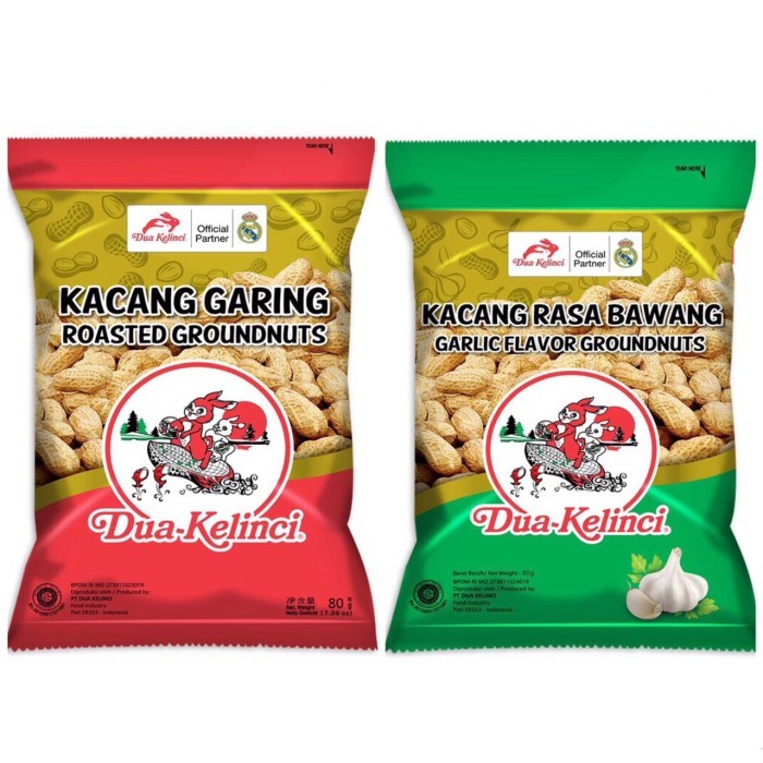 DK Kacang Kulit Bawang 雙兔蒜味帶殼花生(綠) 180g