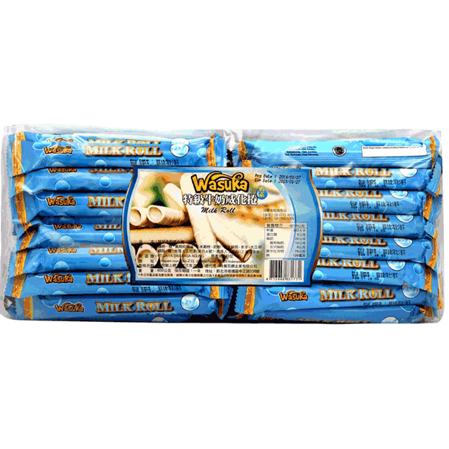 WASUKA Milk Roll 威化捲-牛奶 600g