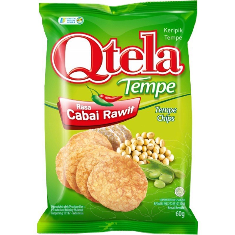 QTELA Keripik Tempe Cabai Rawit 青辣天貝脆餅 55g