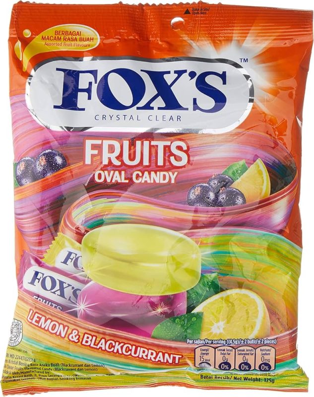FOX'S Lemon Blackcurrant Fruit Candy 綜合糖果 125g