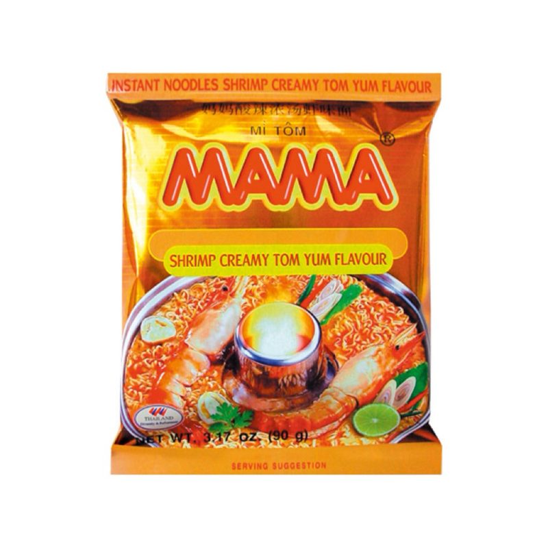 MAMA Noodles Shrimp Creamy Tom Yum 酸辣湯麵-橘 90g