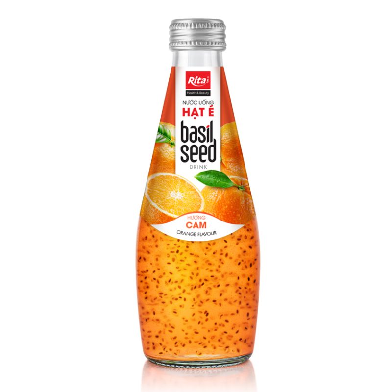 TAS Basil Seed Drink Orange  橘子羅勒籽飲料 290ml