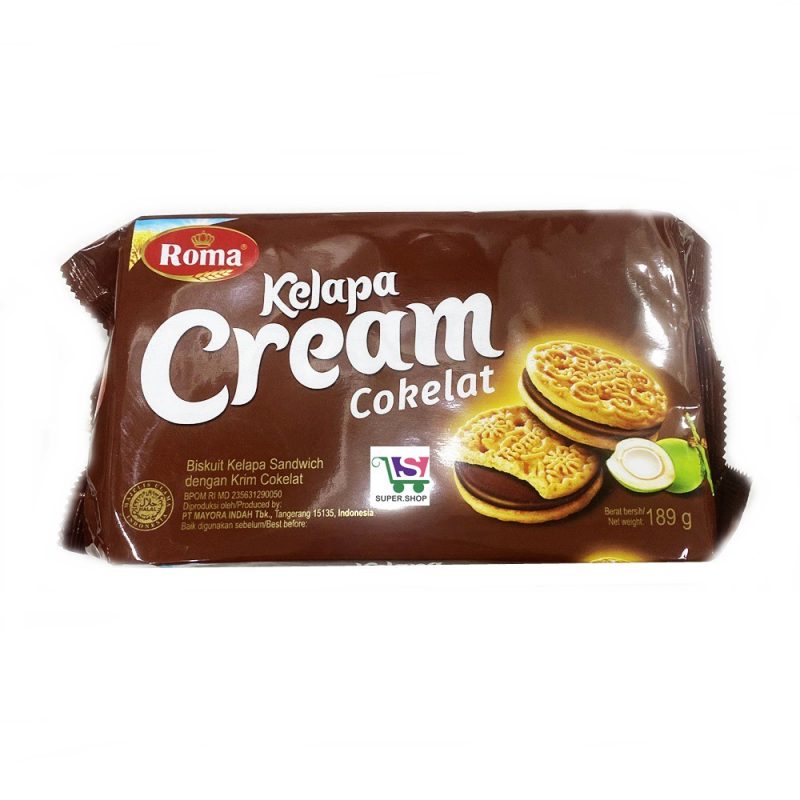 ROMA Biskuit Kelapa Cream Cokelat 可可夾心餅 189g