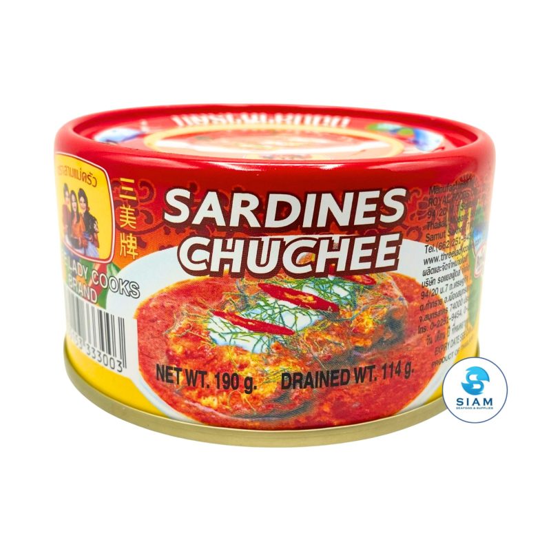 THREE LADY Sardines Chuchee 椰漿沙丁魚114g