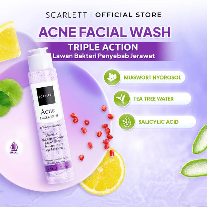 SCARLETT Acne Facial Wash 蘆薈亮白洗面乳 100ml