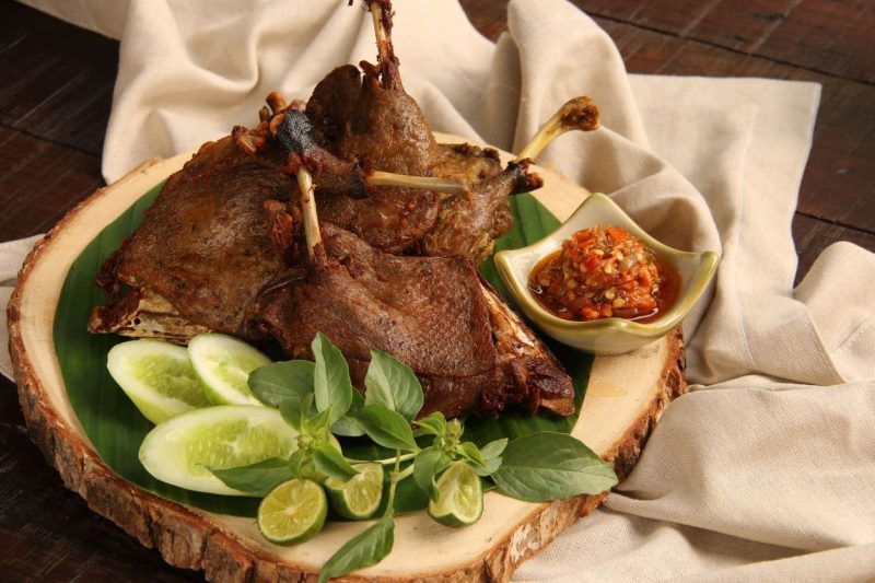 nasi pecel bebek