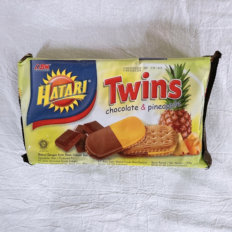 ASW HATARI Choco Pineapple 鳳梨巧克力夾心餅 190g