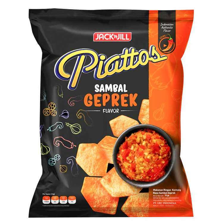 PIATTOS Sambal Geprek 香辣大蒜風味脆片 78g