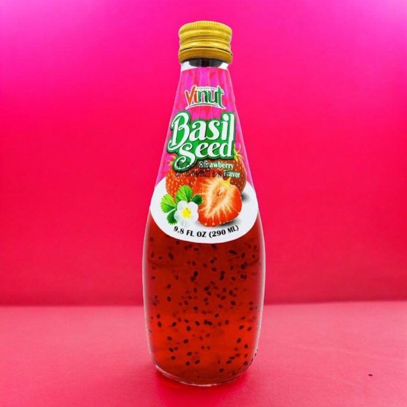 TAS Basil Seed Drink Strawberry 草莓羅勒籽飲 290ml