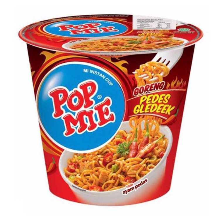 POP MIE Goreng Pedes Gledeek 辣嘟唇乾杯麵 75g