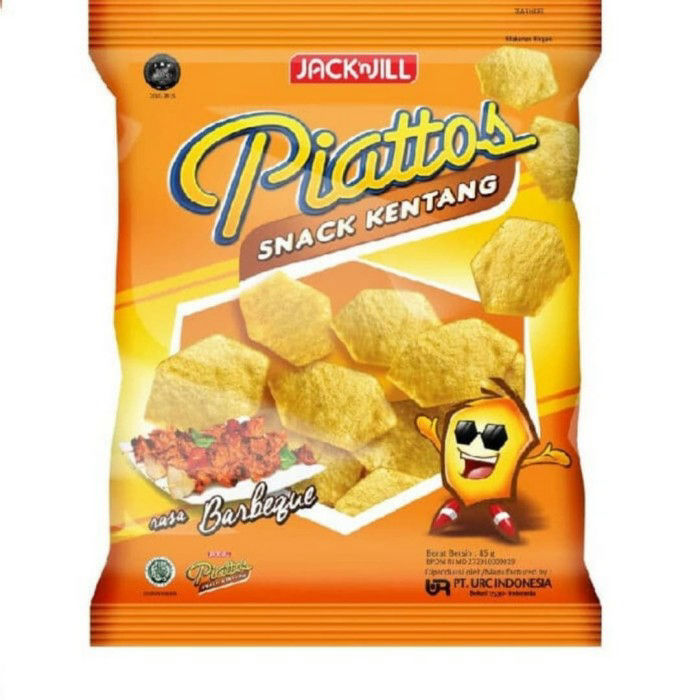 PIATTOS Snack Kentang Barbeque 風味脆片 80g